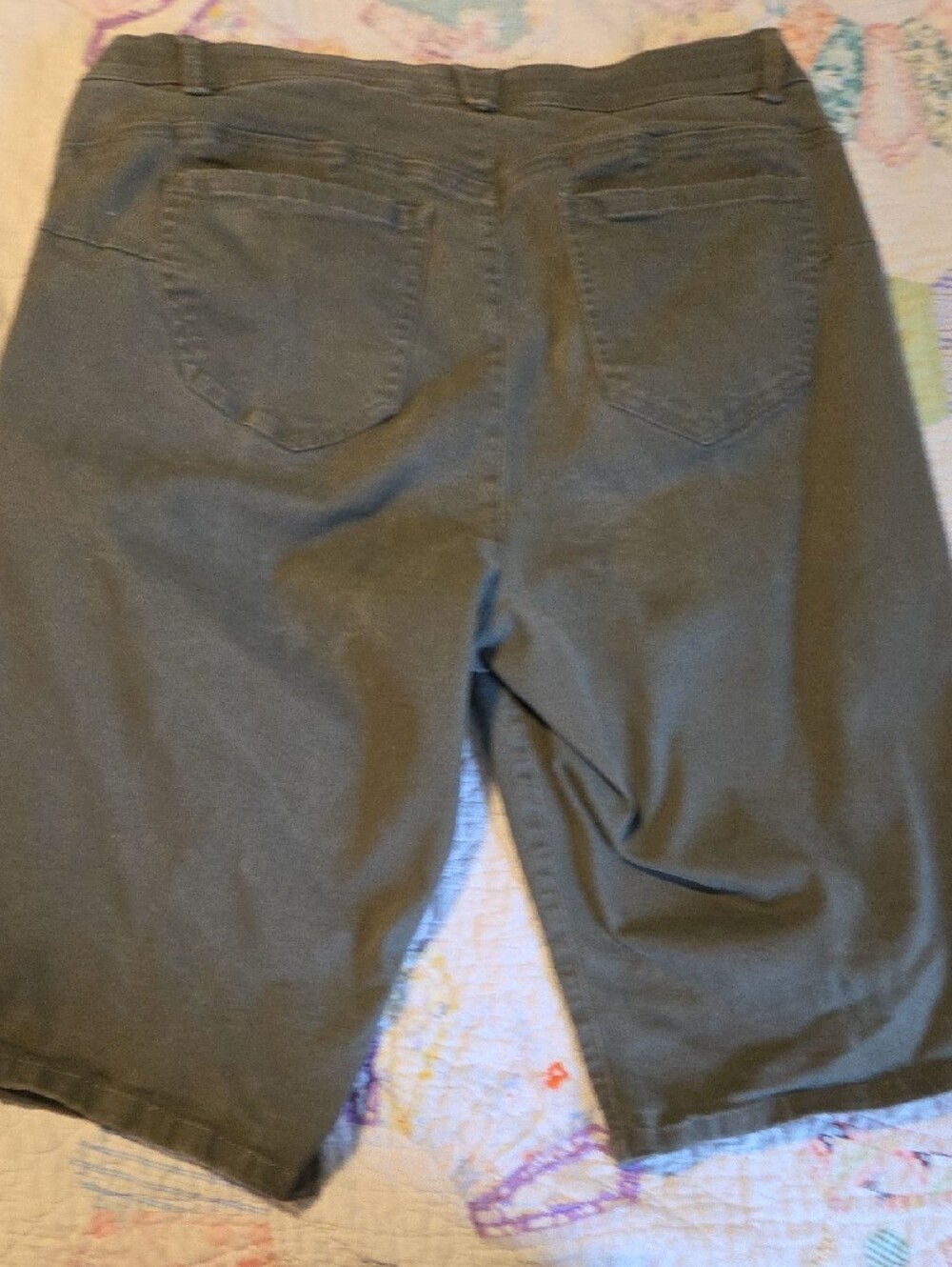 Democracy Dark Olive Green Bermuda Shorts - Picture 7 of 7